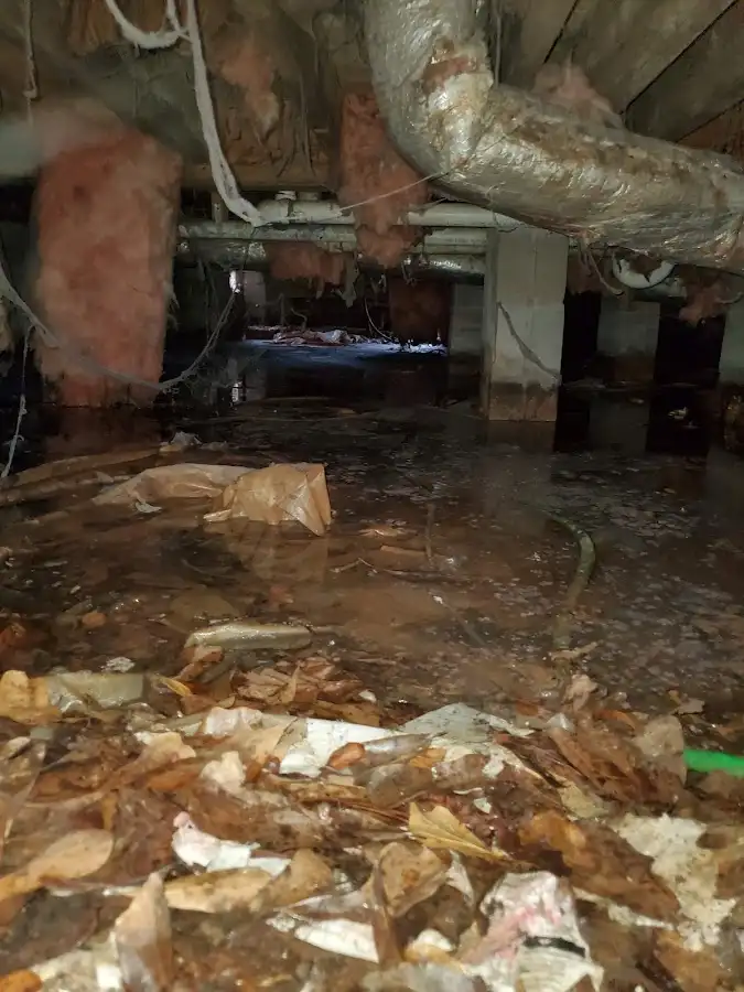 Crawl space flood assessment for Commercial Water Damage Restoration in Birdsboro