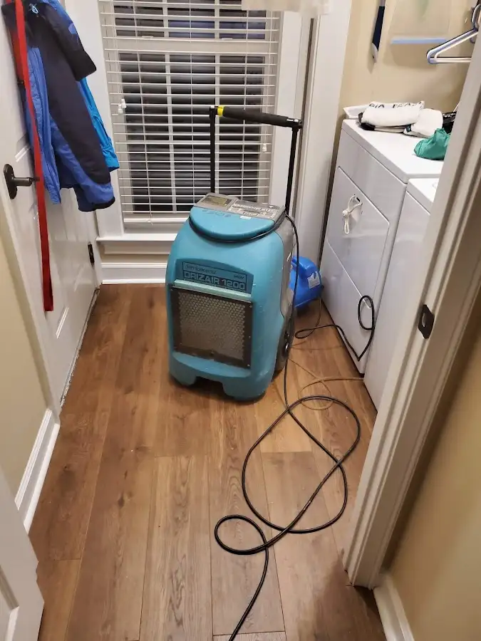 Commercial dehumidifier deployed for Flood Damage Cleanup in Birdsboro